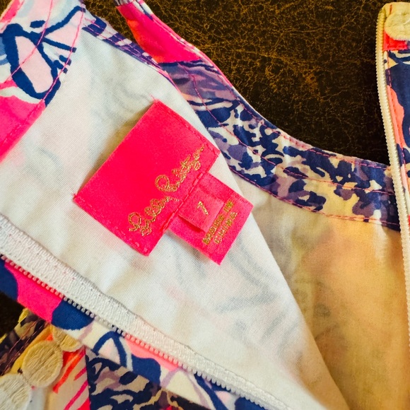 Rare pattern, practically new Lily Pulitzer dress, girls size 7! - Picture 2 of 3